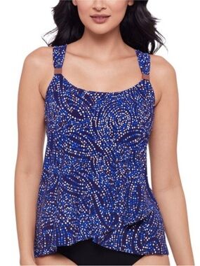 Miraclesuit Spotlight Dazzle Tankini Top SZ 8 NWT